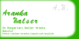 aranka walser business card